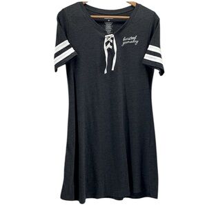 Boxercraft Barstool Sports GameDay women’s medium gray and white t-shirt dress